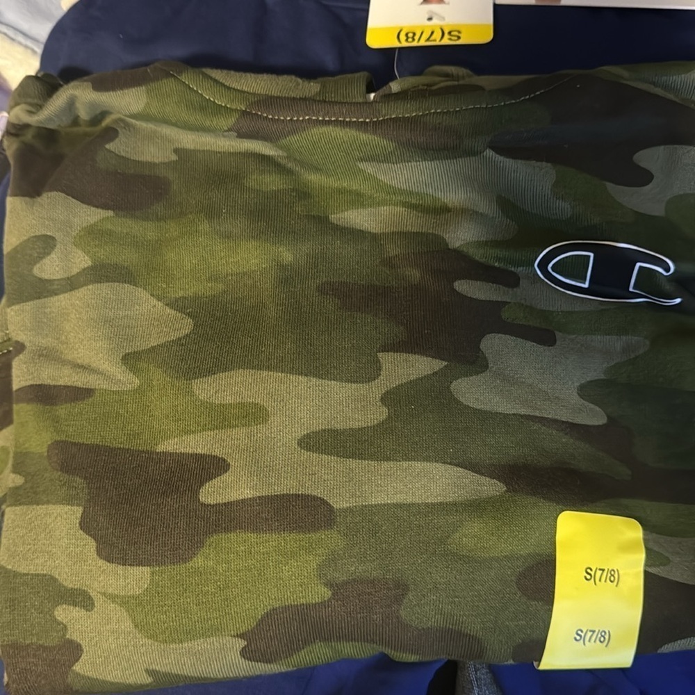 Champion Youth Camouflage Unisex Boys & Girls Hoodie For kids Size Small 7/8 - Picture 5 of 11
